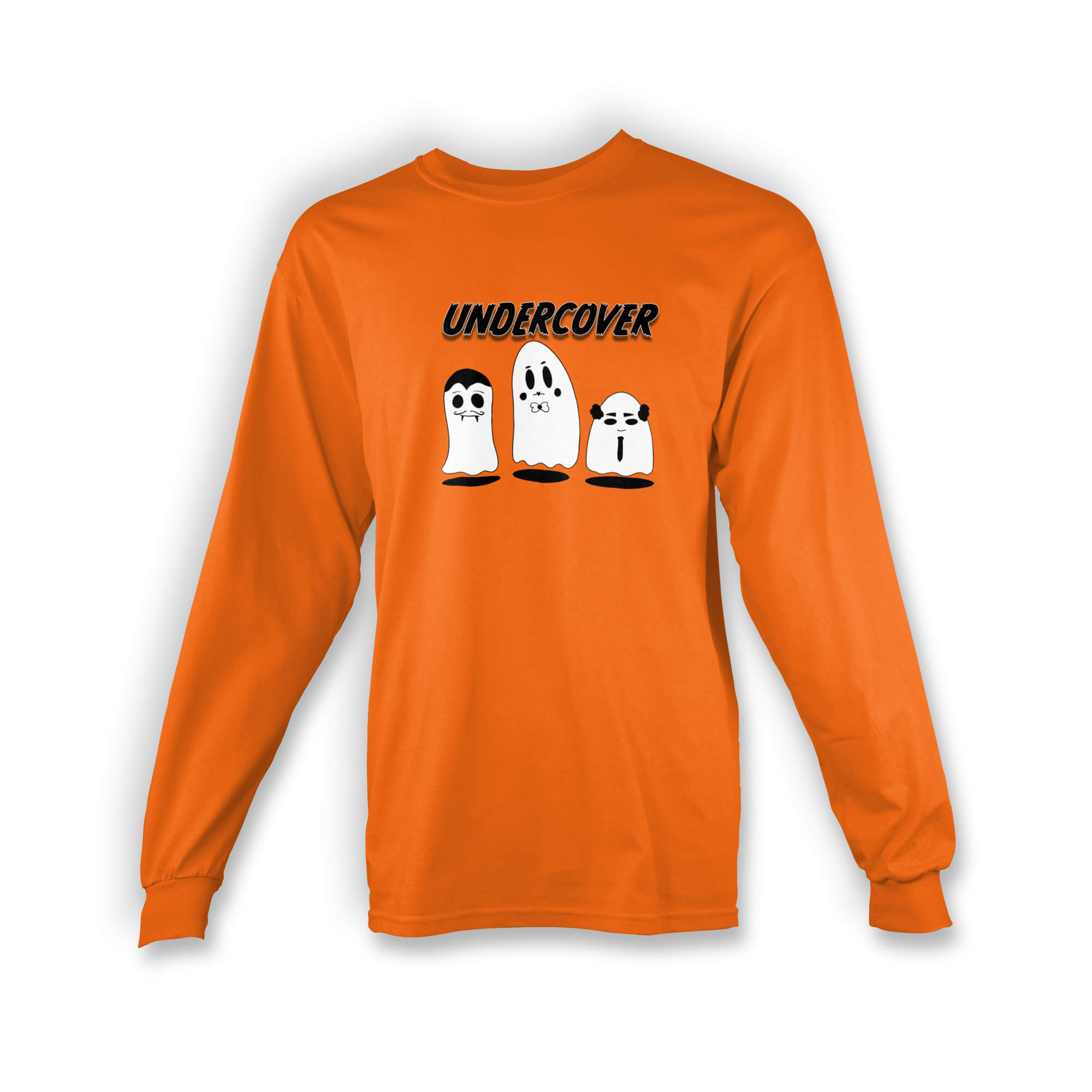 Halloween Ghosts Undercover Long Sleeve T-shirt Adult